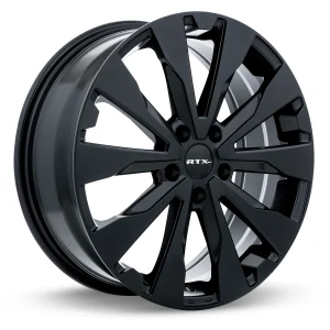 RTX Wheels – Estate – Black – 18″x7″ 48mm – All weather Wheels – 082571